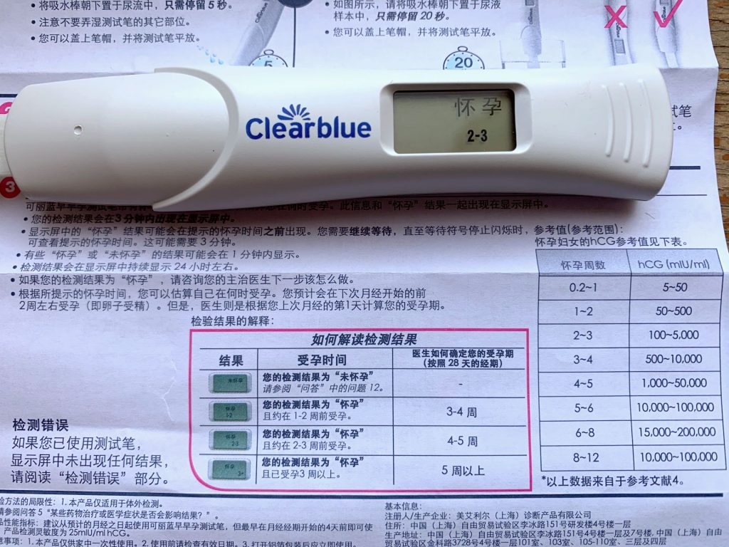 בדיקת הריון סינית - תצלום